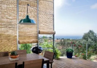Outdoor bamboo blinds for patio