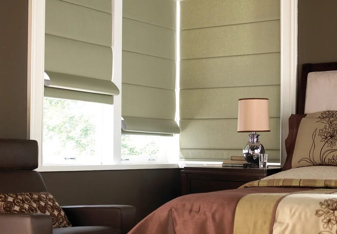 Elegant Window with Roman Blinds