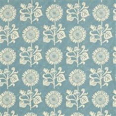 Sunflower - Light Indigo Printed Fabric