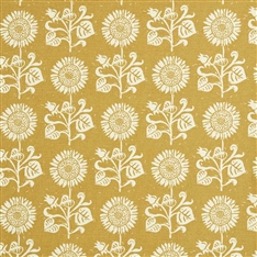 Sunflower - Ochre Printed Fabric
