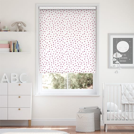Polka Dot Pink Roller Blind