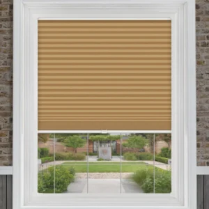 Primitivo Golden Yellow Blackout Perfect Fit Pleated Living room Blind