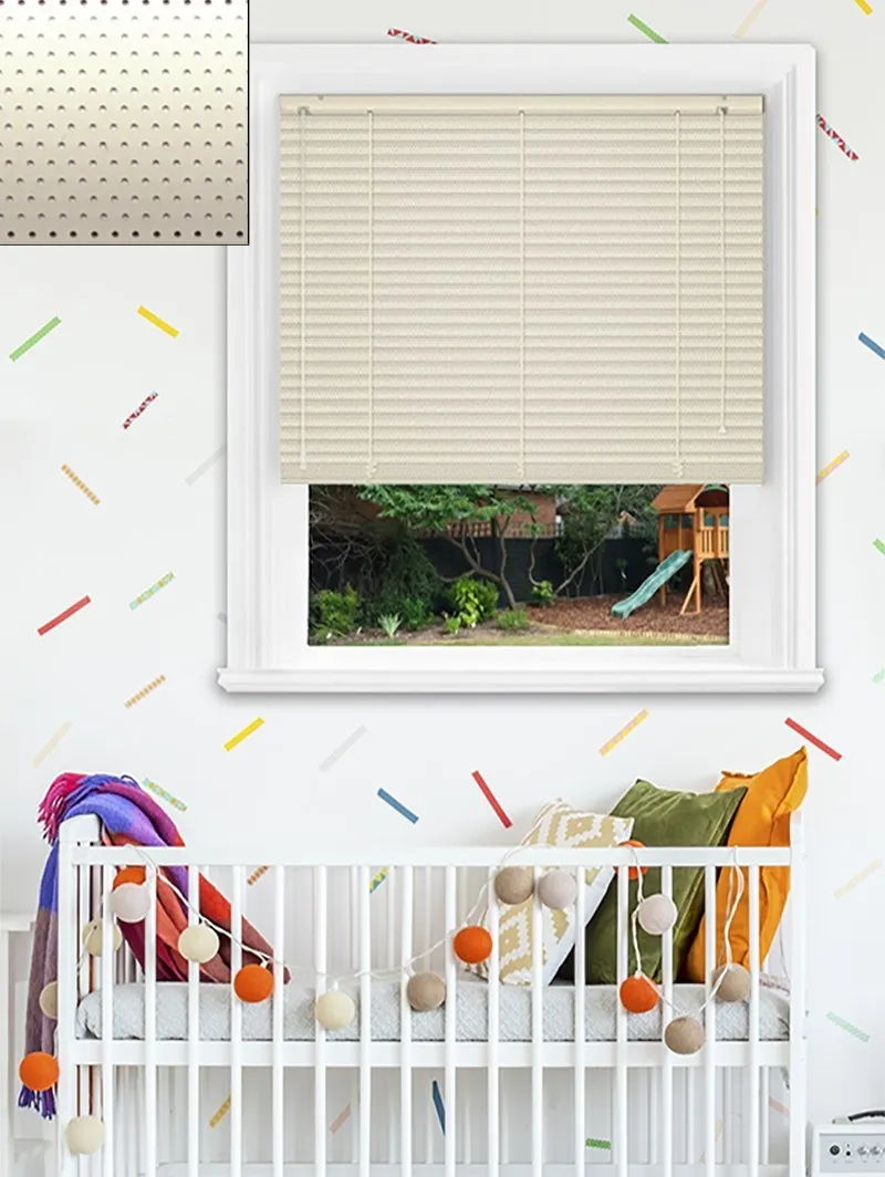 Cream Perforated Aluminium Venetian Blind