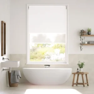 Atom Pure White Double Roller Blind