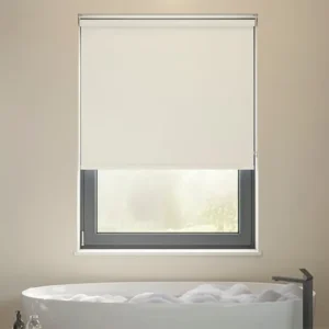 Cotton White Bathroom Blinds Roller Blind