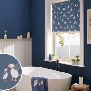 Kids Room Blinds Puffin Blackout Roller Blind