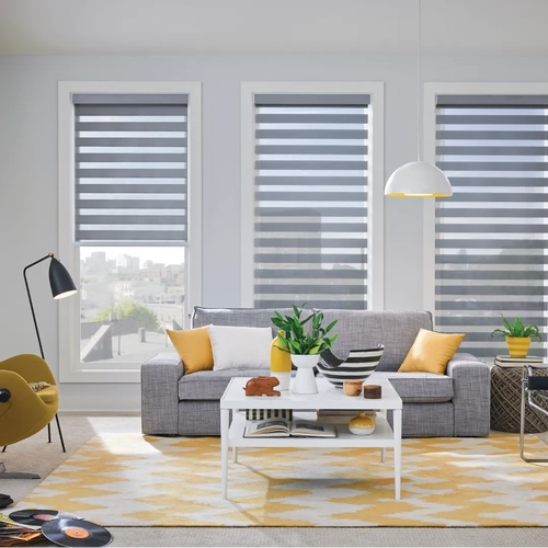 Layered Shades Blinds for windows living rooms