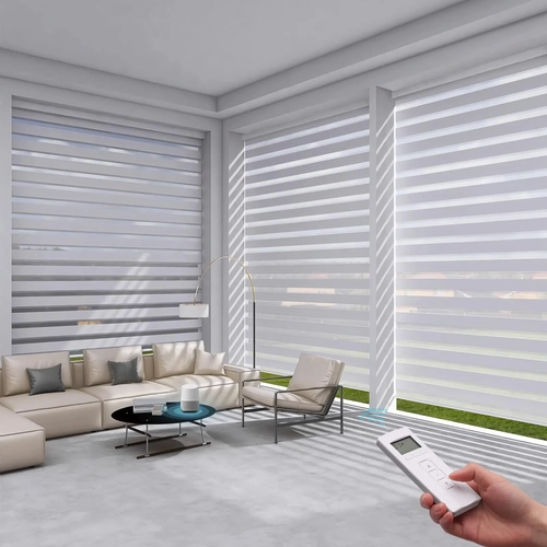 Motorized Blackout Zebra Blinds