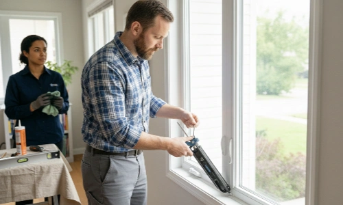 Seamless venetian blinds Installation