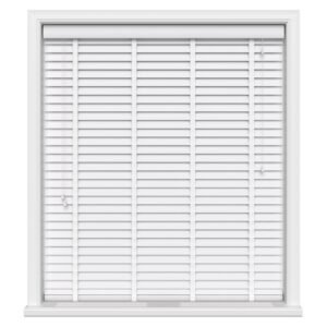 Wooden Blinds Brilliant White with Cotton Tapes