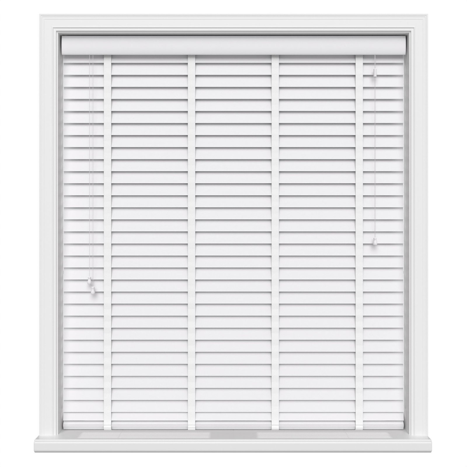 Wooden Blinds Brilliant White with Cotton Tapes
