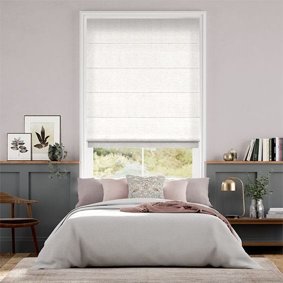 Acantha Snow White Roman Blind
