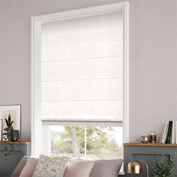 Acantha Snow White Roman Blinds