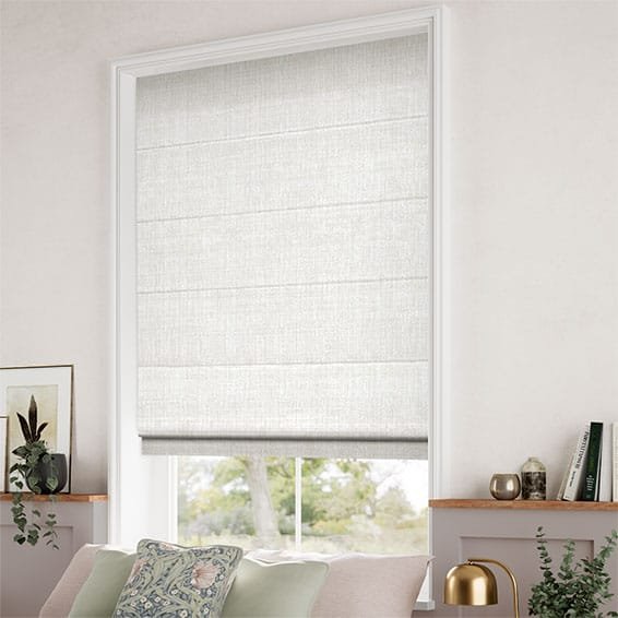 Amara Pearl White Roman Blinds