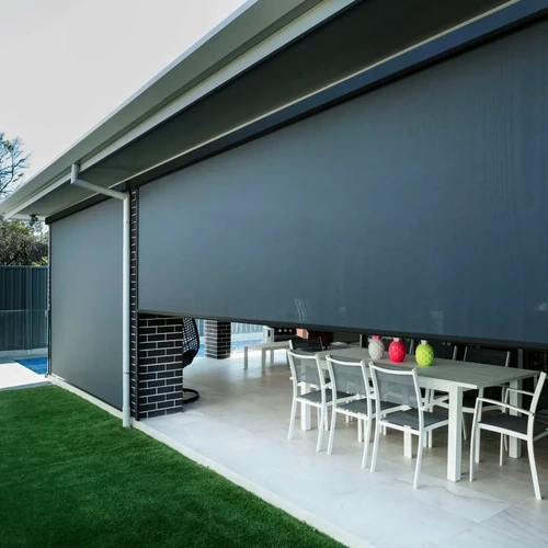 Blinds for outdoor dining area