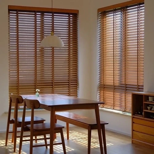 Dining Room Wood Blinds