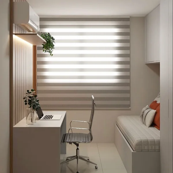 Duplex blinds install in Home office