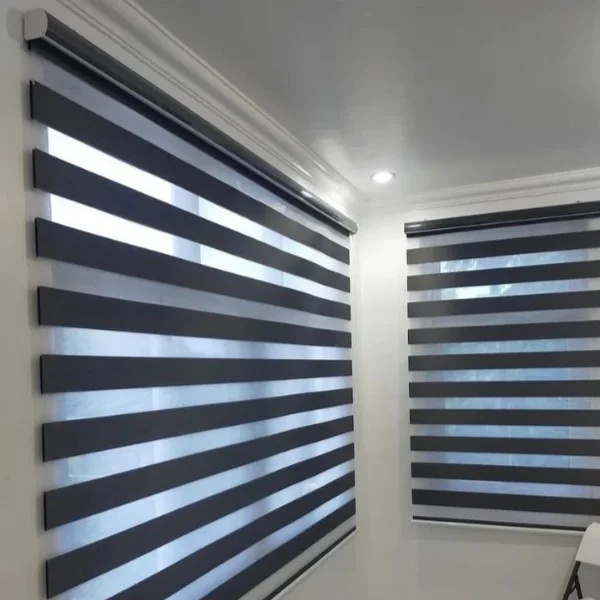 Motorized window blinds in Dubai home
