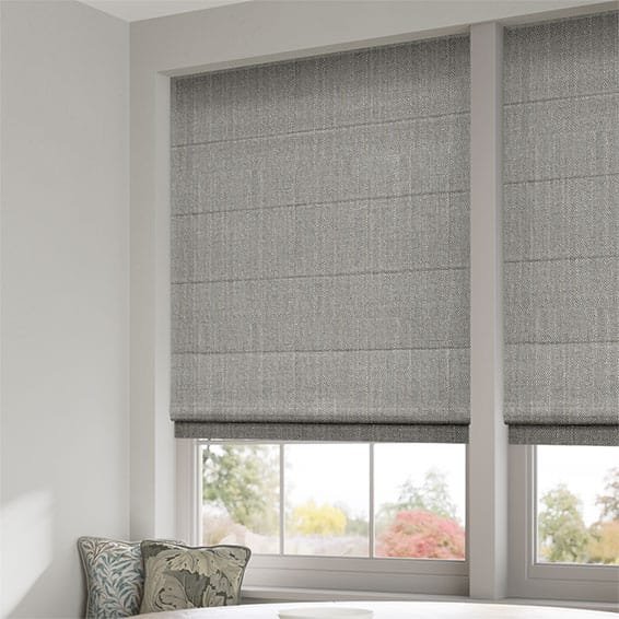 Paleo Linen Elephant Grey Roman Blinds