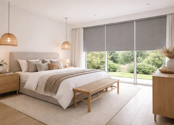 Roller Blinds Install in Bedroom Dubai