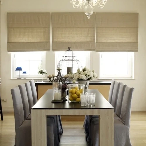 Roman Window Shades in dining room