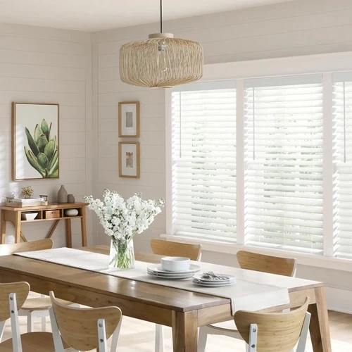 wooden blinds for dining room