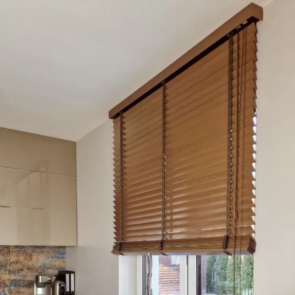 Wooden Venetian Blinds Install in Kitchen