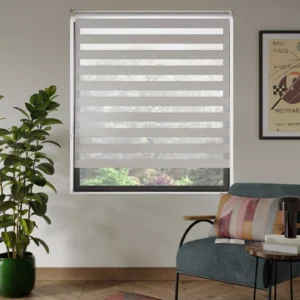 Grey Day & Night Roller Blind
