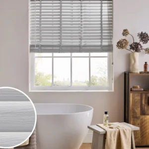 Wood Effect Light Grey 50mm Venetian Blind