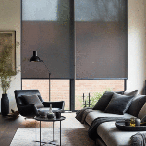 Anthracite 3% Openness Sunscreen Roller Blind