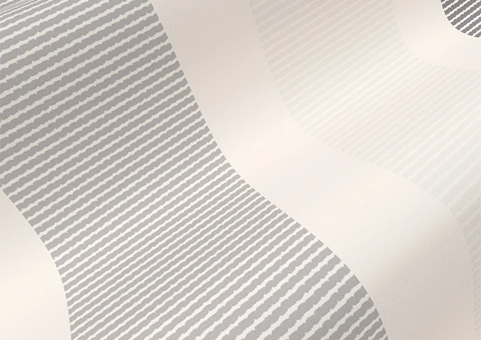 Cowes Stripe Blackout Grey Mist Roller Blind - Image 2