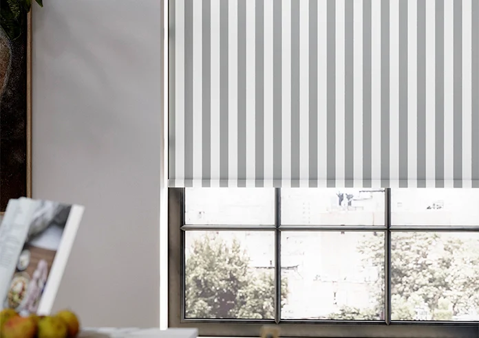 Dartmouth Stripe Blackout Pier Grey Roller Blind - Image 3