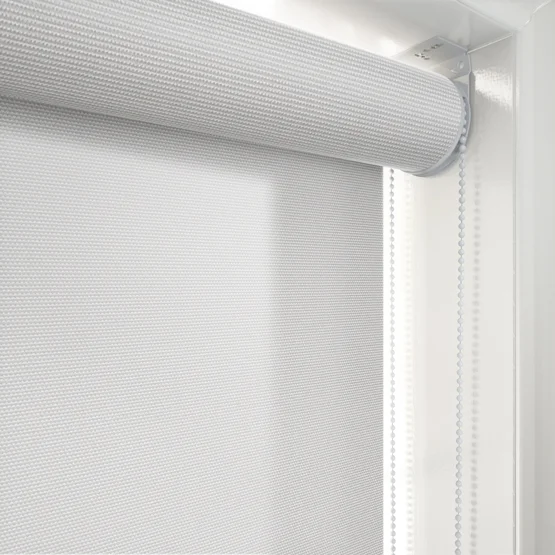 Deluxe Plain Pebble Grey Dimout Roller Blind - Image 2