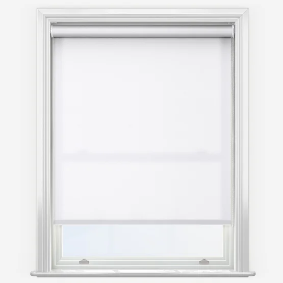 Deluxe Plain White Dimout Roller Blind