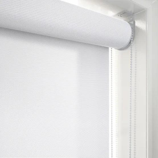 Deluxe Plain White Dimout Roller Blind - Image 2
