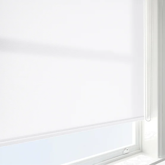 Deluxe Plain White Dimout Roller Blind - Image 3