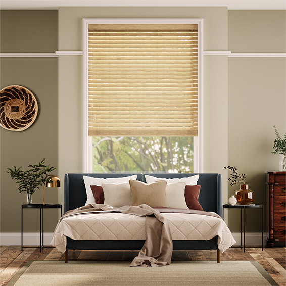 Natural Bamboo Jute Wooden Blind - 50mm Slat - Image 4