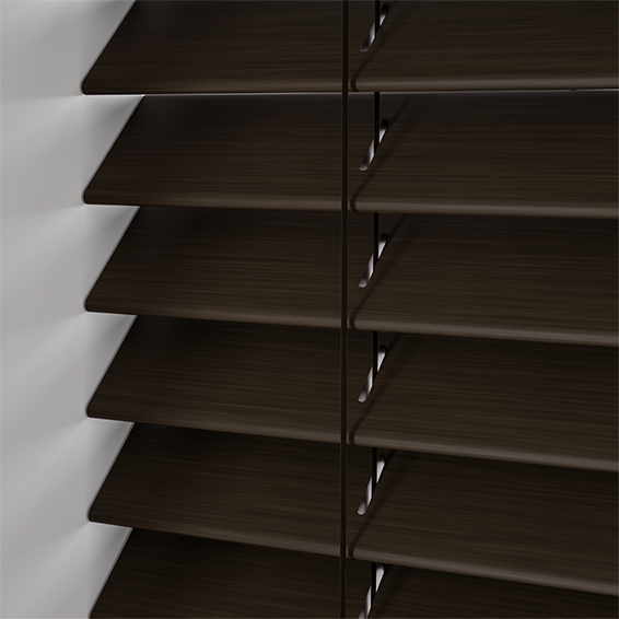 Natural Bamboo Umber Wooden Blind - 50mm Slat - Image 3