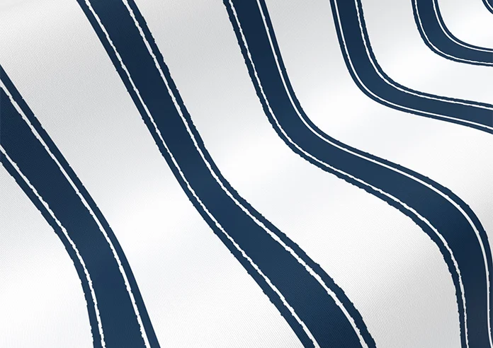 Salcombe Stripe Blackout Navy Roller Blind - Image 2