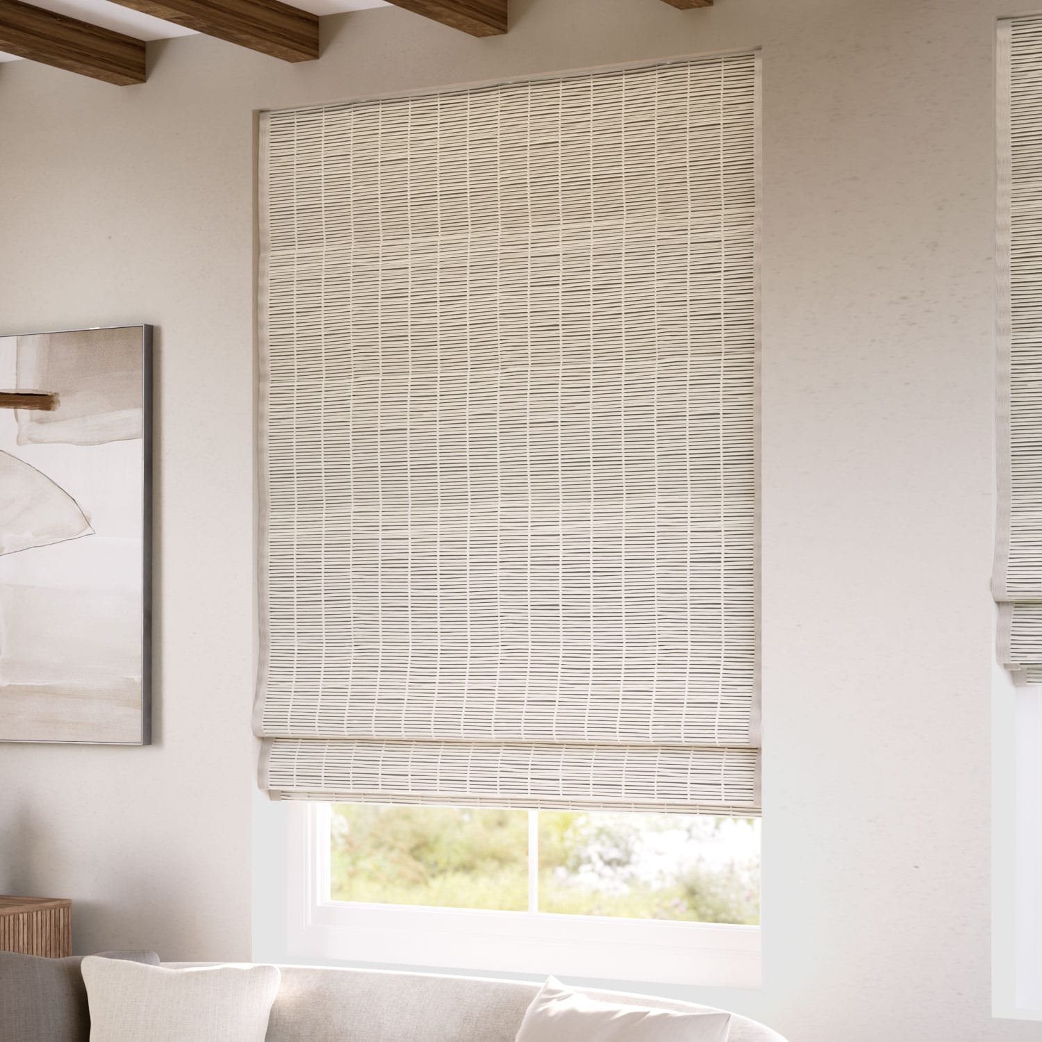 Tulum Blackout Birch & Pumice Roman Blind - Image 2