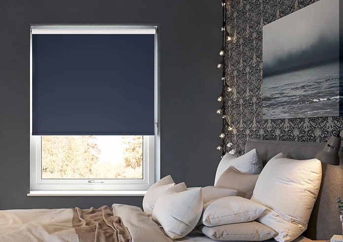 Verona Blackout Navy Roller Blind