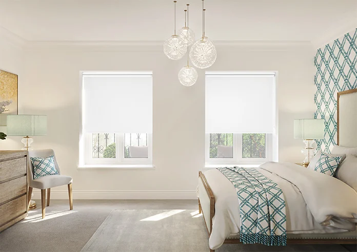 Verona Blackout Pure White Roller Blind - Image 4