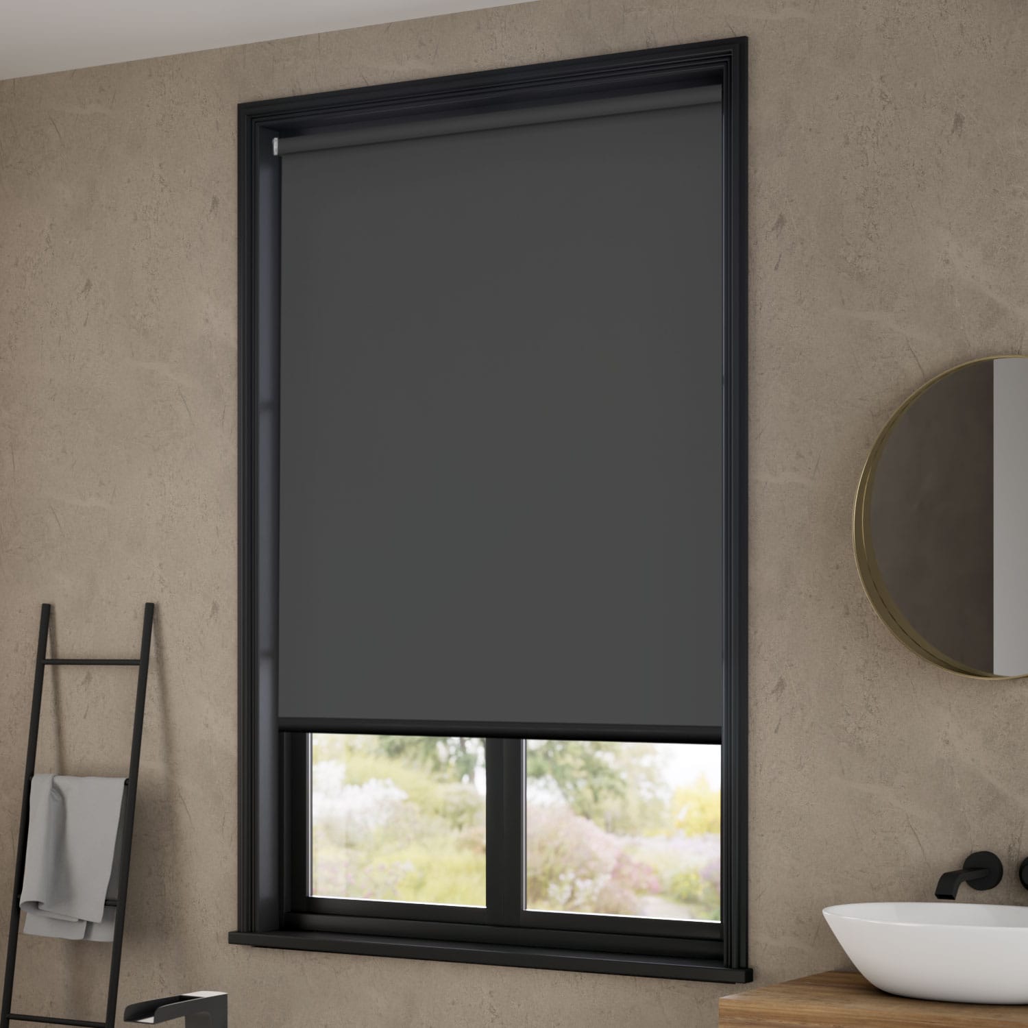 Charcoal Motorized Roller Blinds