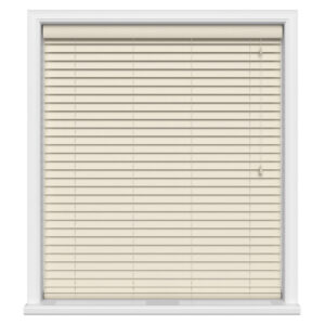 Cream Grain Motorized Wooden Blinds