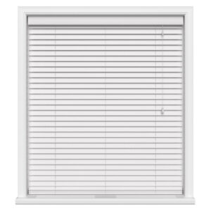 Pure White Motorized Wooden Blinds