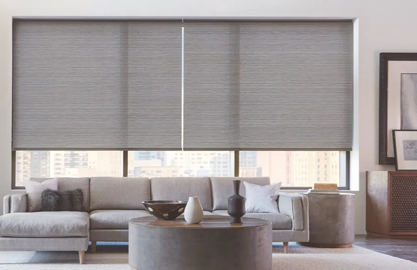 Roller Window Blinds install in living room