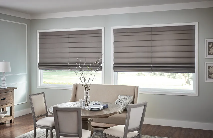 Roman Blinds Install in Living Room