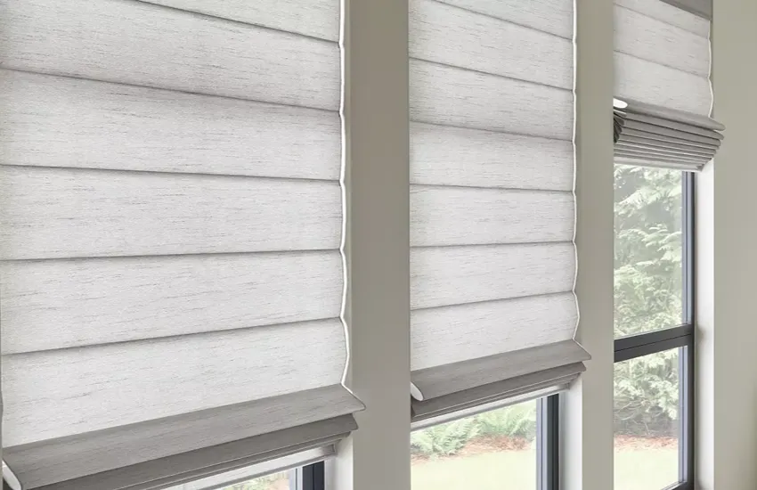 Roman Sheer Blinds install in bedroom