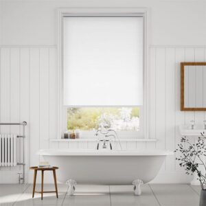 Satin White Motorized Roller Blinds