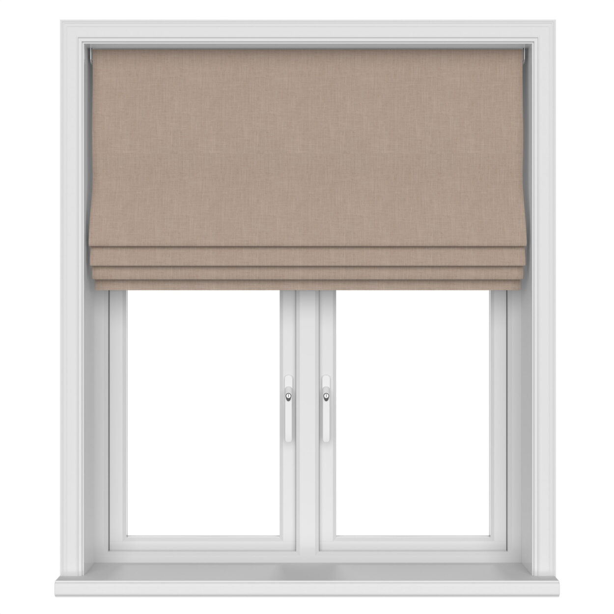 Taupe Motorized Roman Blinds